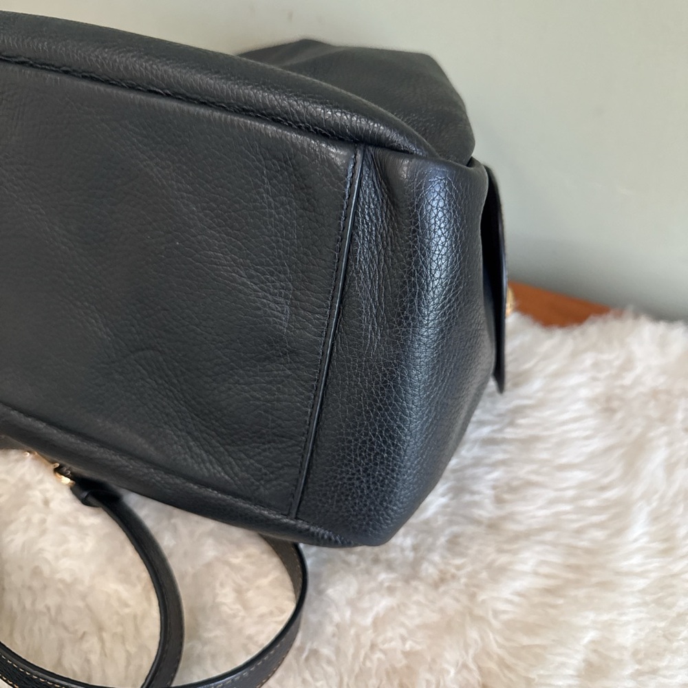 Coach Black Pebbled Leather Penny Hobo Bag - Picture 7 of 8